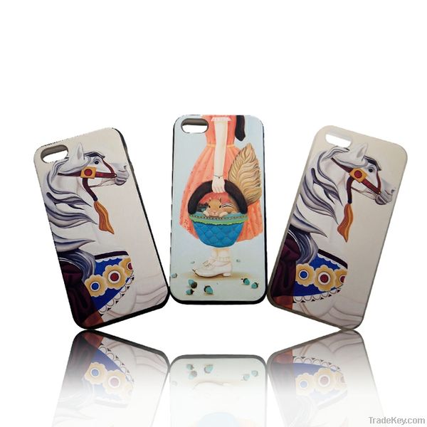 Customized Logo printing water transfer hard case for iphone 5