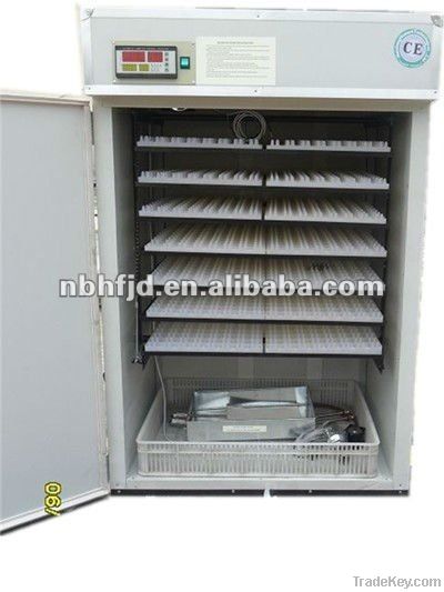 CE Professtional  Automatic chicke  egg incubator for sale 1232eggs