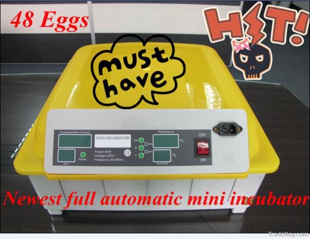 CE Approved Newest Small Automatic Egg Incubator YZ8-48