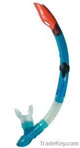 Adult diving snorkel with silicone or PVC mouth piece