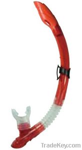 Adult diving snorkel with silicone or PVC mouth piece