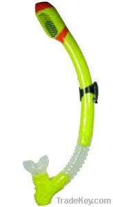 Full Dry Silicone Diving Snorkel With Silicone Mouth Piece