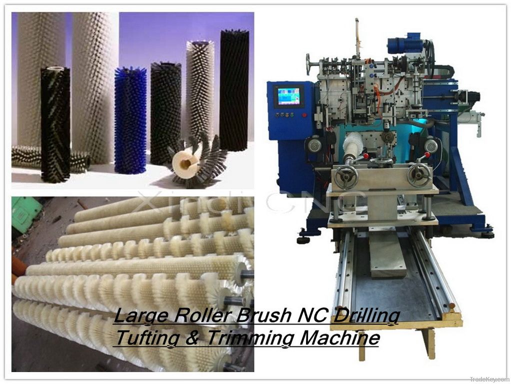 Large Roller Brush NC Drilling Tufting & Trimming Machine