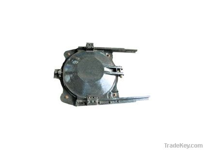 Round brass-inlay cast iron gate valve