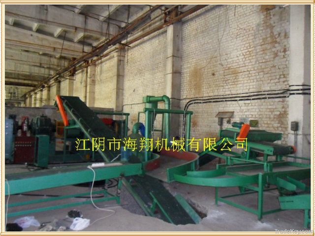 waste tire cycle rubber powder or particle machine