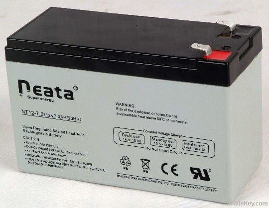 UPS Lead Acid Battery (ISO, CE, UL, RoHS) (NT12V-7.0AH)