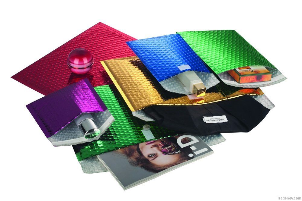 Colorful Metallic Foil Bubble Mailer