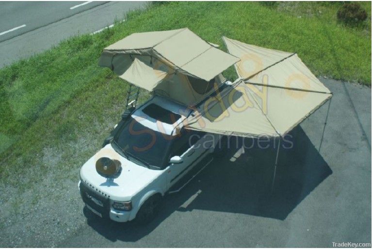 car roof top tent with awnings