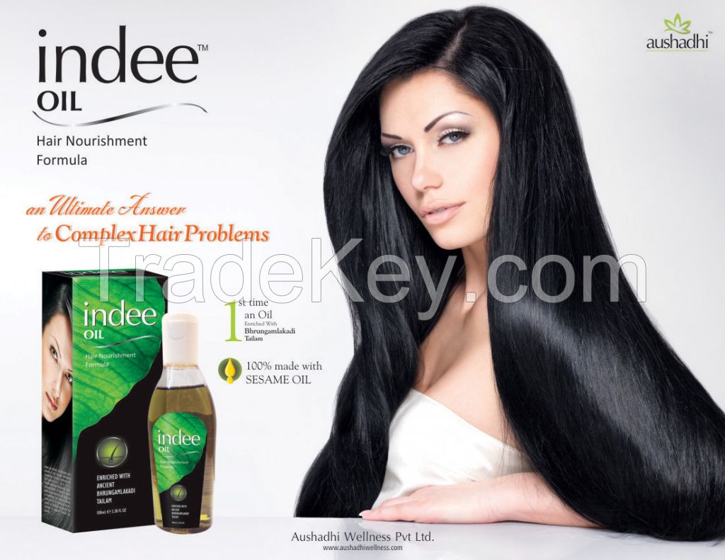 Indee hair oil uses bhringaraj which prevents premature graying of hair