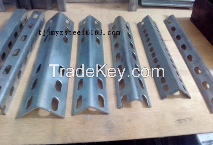 GI steel angle with holes