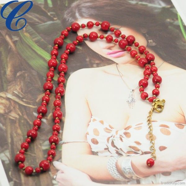 Best selling red vintage pearl necklaces