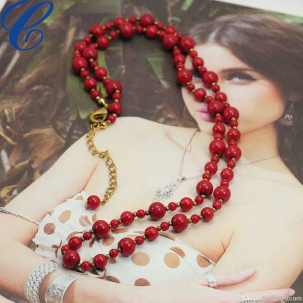 Best selling red vintage pearl necklaces