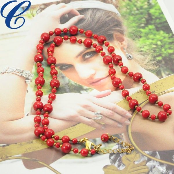 Best selling red vintage pearl necklaces