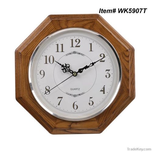 Decortive wooden octagonal wall clock (WK5907T)