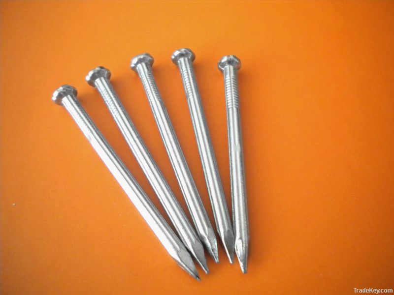 concrete steel nail with fluted shank (China factory)