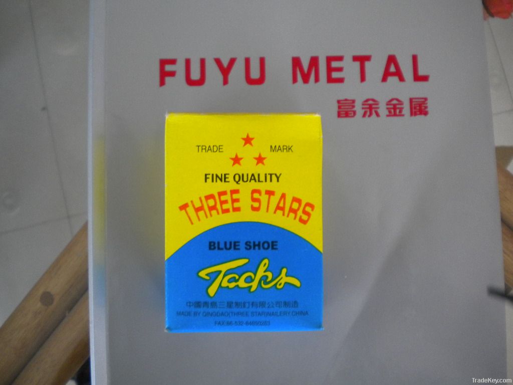 Best blue Shoe tack Nail with little box packing/ Fuyu Metal factory