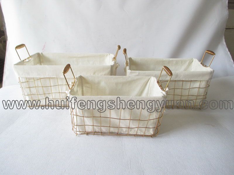 wire wicker storage basket