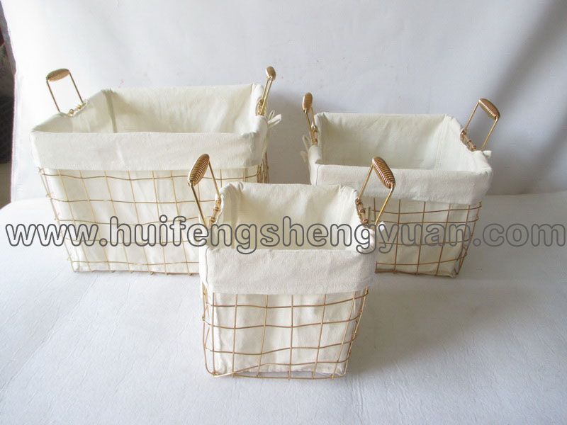 wire wicker storage basket