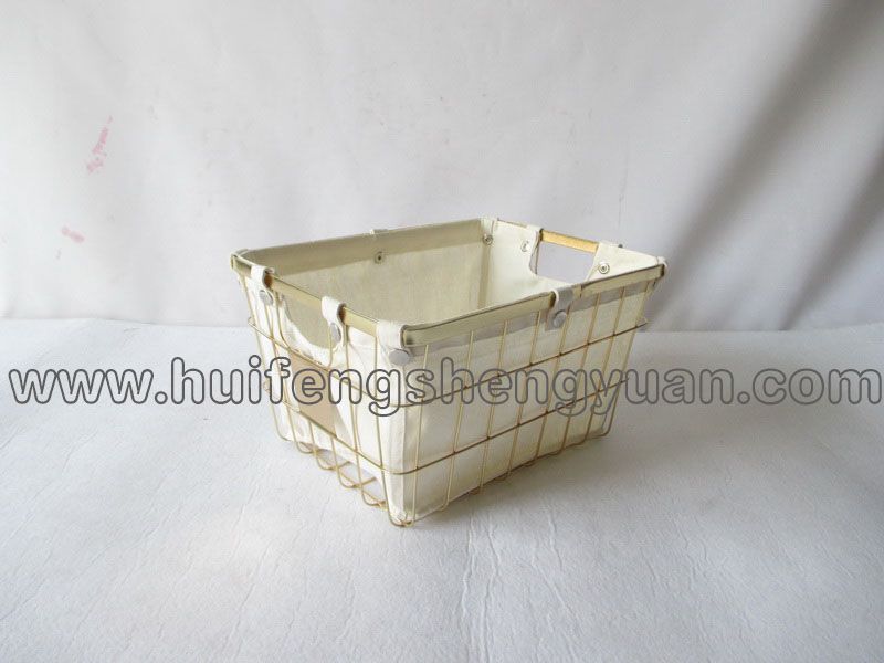 wire wicker storage basket