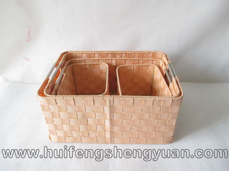 nylon wicker basket set of 5