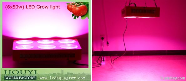 HOT 6X50w 300w integrated led grow lights with 6 bands, full spectrum.