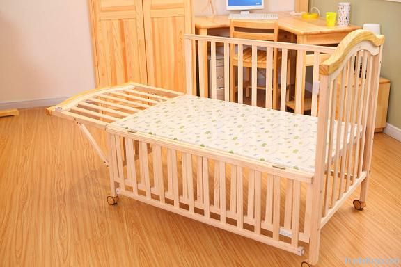 baby solid wood bed and playpens with cradle