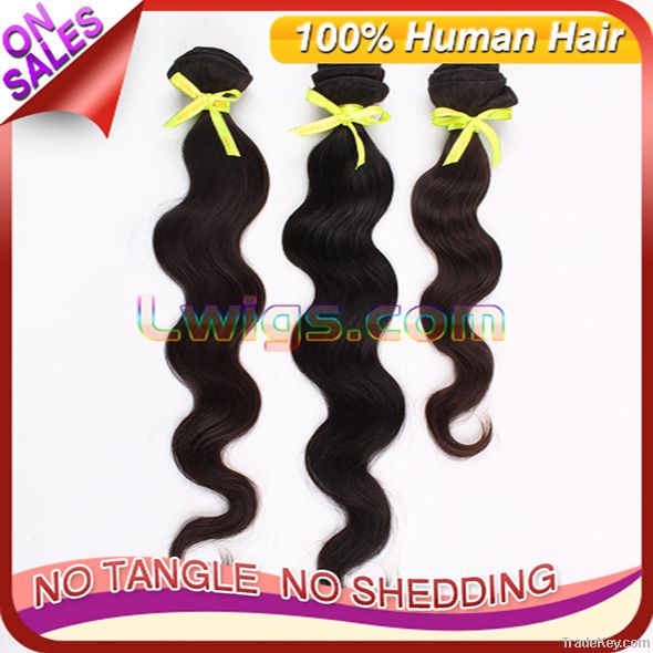 Top qualityMix length Brazilian human hair 3pcs/lot , virgin hair exte