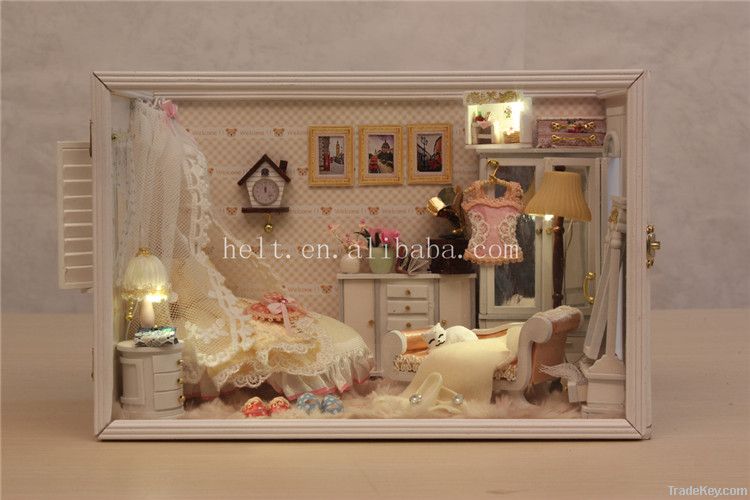 DIY doll house, Valentine's Day gifts hand-assembled model house