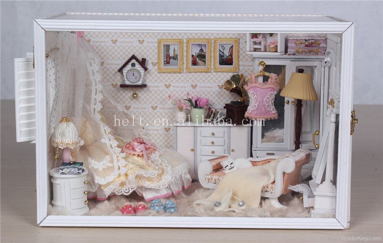 DIY doll house, Valentine's Day gifts hand-assembled model house