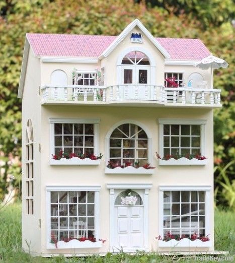 2013 DIY doll house, dollhouse with furniture, wooden dollhouse miniat