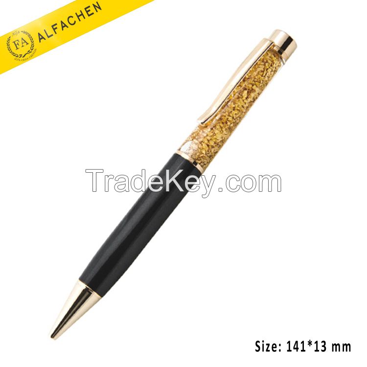 24k Gold Leaf Metal Ballpoint Pen Business Man Pen