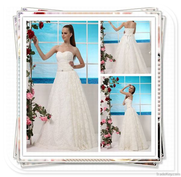 the latest lace hot sale floor-length off-shoulder wedding dresses