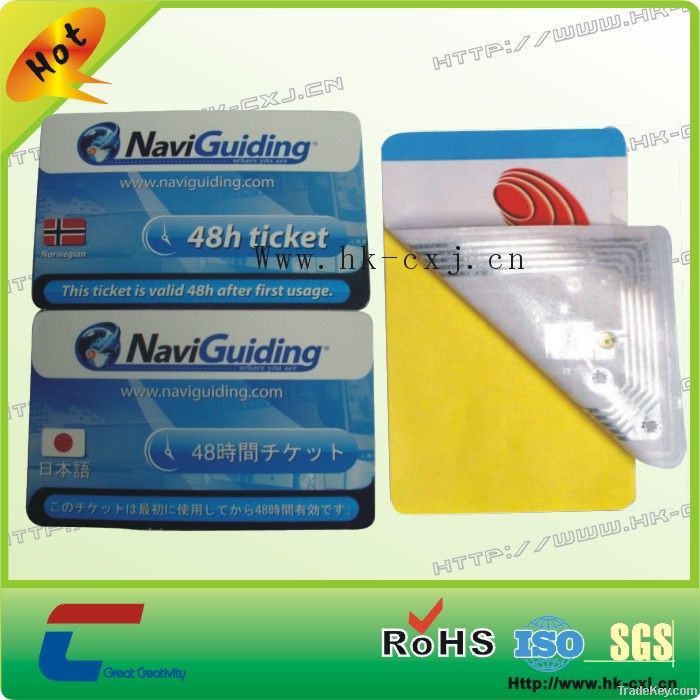 Paper RFID ticket ISO14443A FM11RF08