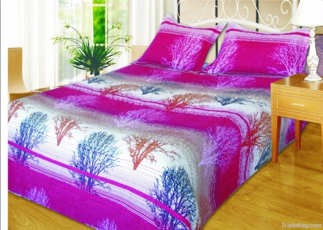 Hot sale brushed embroidery quilt/ bedspread