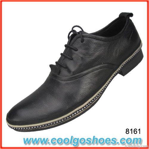 Classic Black Leather Men Casual Shoes China Exporter