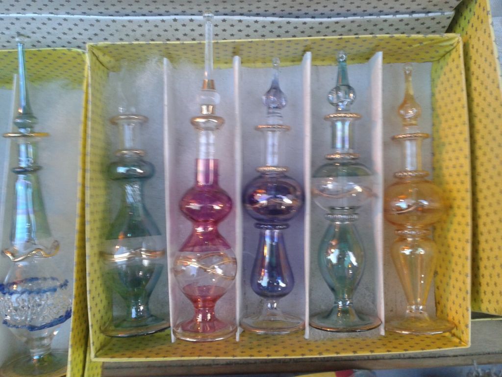 Egyptian perfume glass pyrex bottle - Hand Made