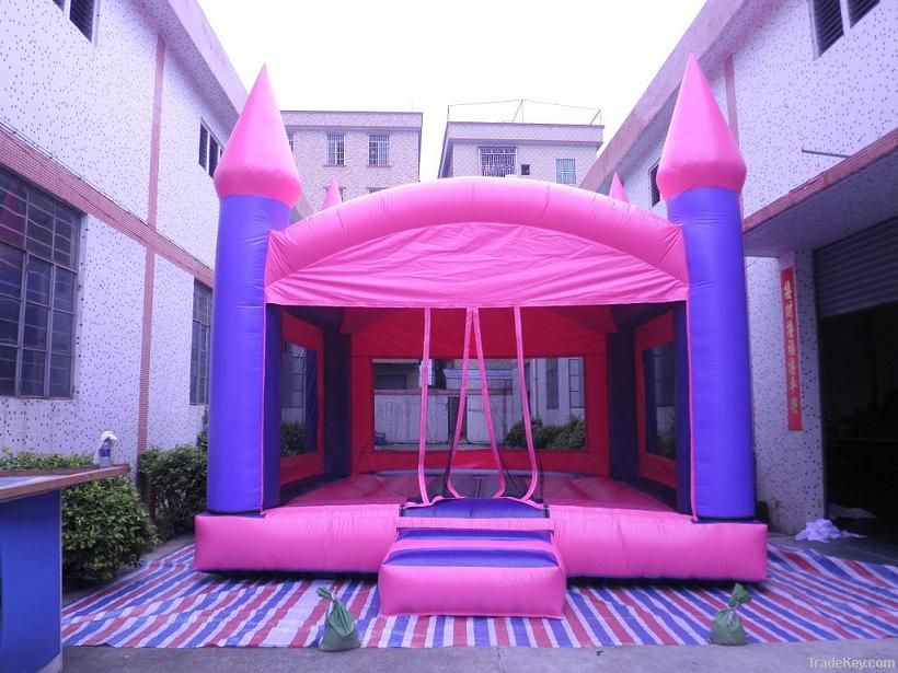 Top fun inflatable bouncy castle with slide