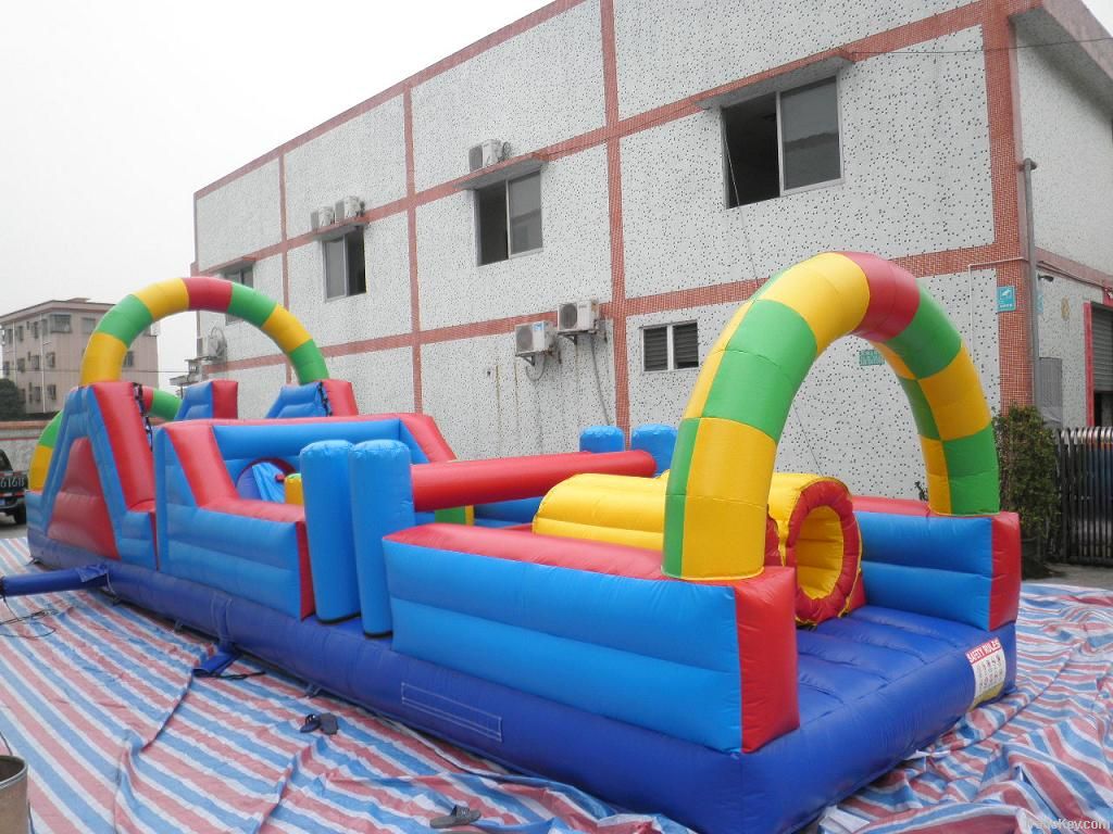 2013 popular cheap inflatable obstacle game park