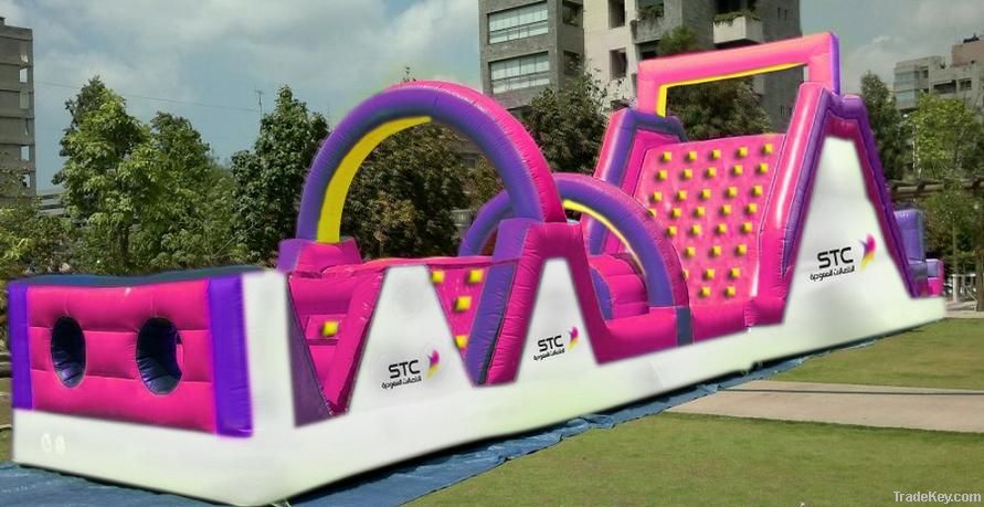 2013 popular cheap inflatable obstacle game park