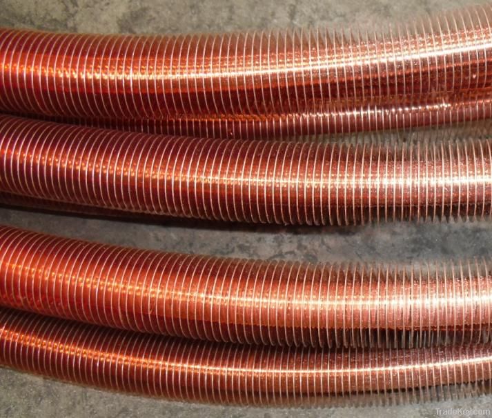 Copper finned tube