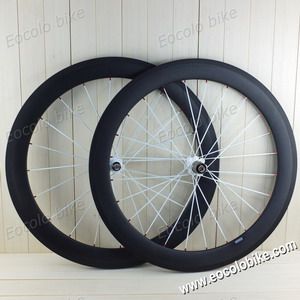 carbon bike Track Fixed Gear Wheel 3k Glossy Wheelset