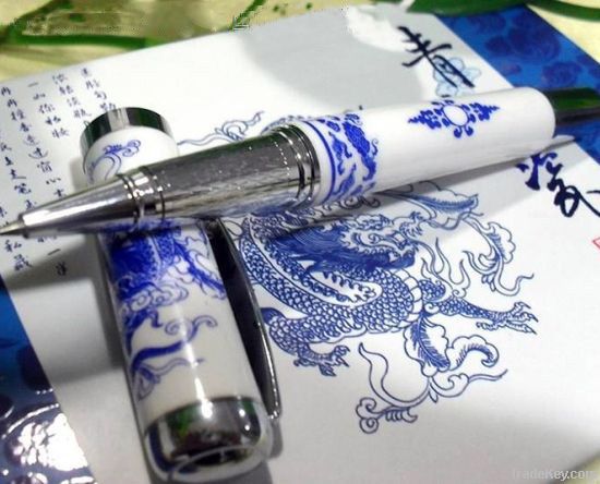 Blue and White Porcelain Pen