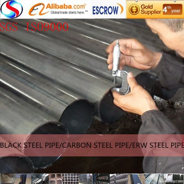 black steel pipe/carbon steel pipe/erw steel pipe