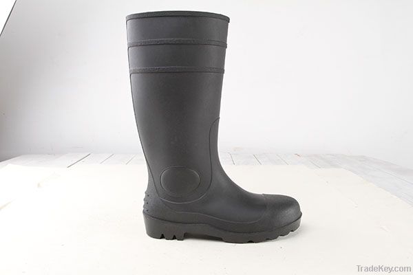Waterproof PVC Steel toe and plate boots/anti-skidding boots