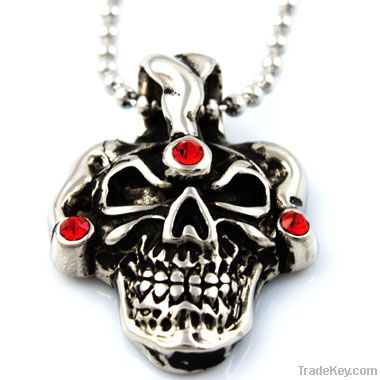 2012 New Style 316L Stainless Steel Biker&Skull Pendant