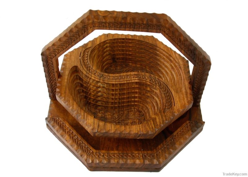 Collapsible Wooden Basket