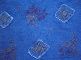 denim embroidery fabric