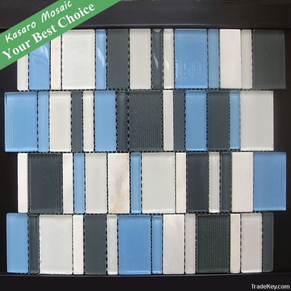 Newly Designed Glass Stone Strip Mosaic