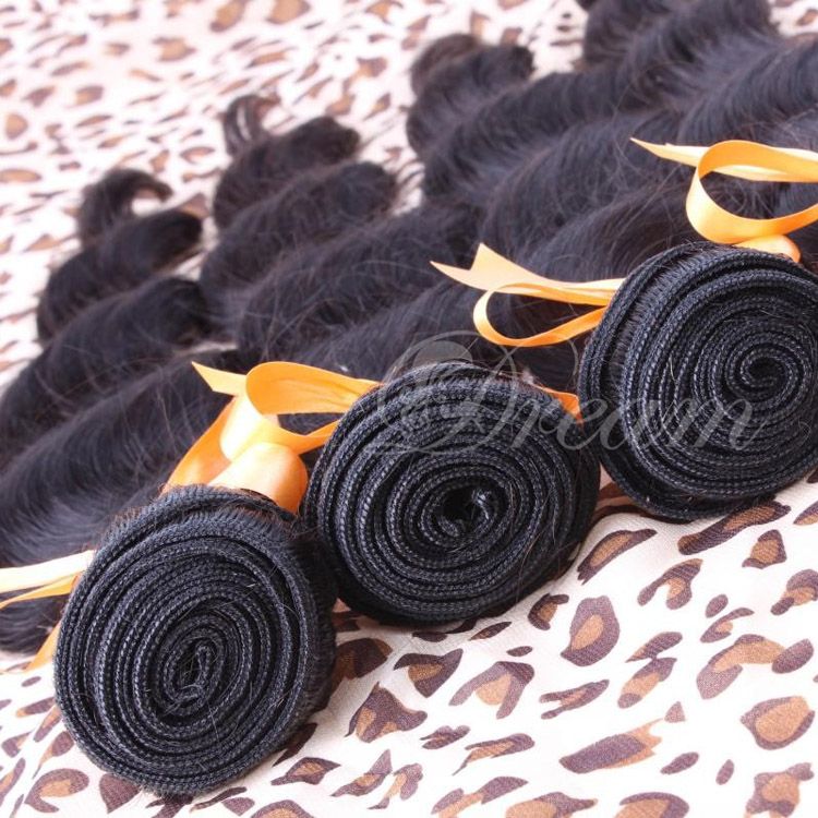 Brazilian Virgin Human Hair Weave Loose Wave Extension Hair 8inch -28 inch Stock Quality Good 100g/pc 