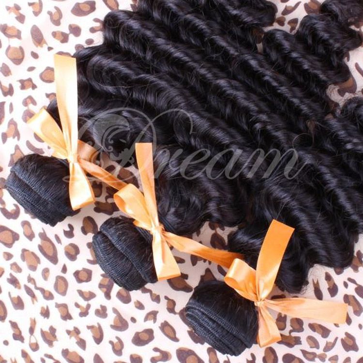 Brazilian Virgin Human Hair Weft Deep Wave 8"-28" Unprocessed Grade 6a 100g/pc Queen Hair Factory Sale